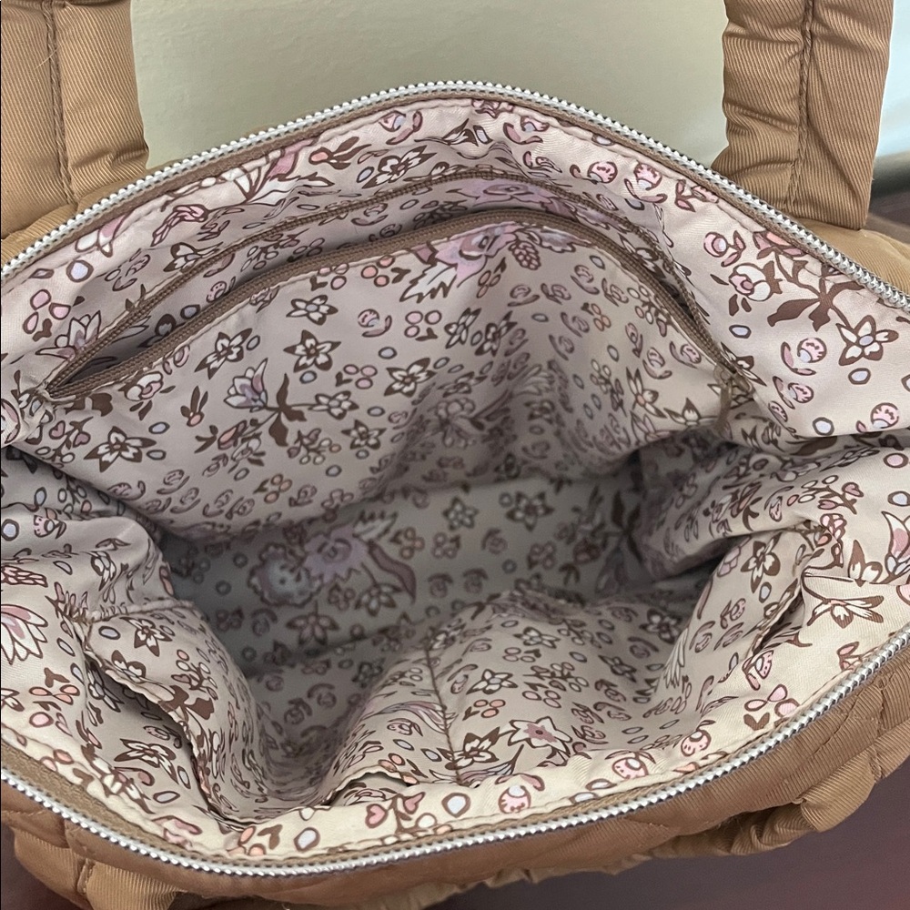 Vera Bradley Performance Twill Small Multi Strap Tote Bag Meadowlark Tan Puffer - Picture 7 of 11